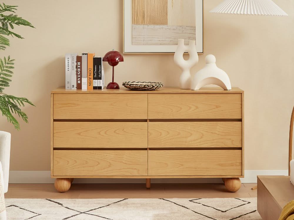 Buy Ballico 6 chest of drawers oak
