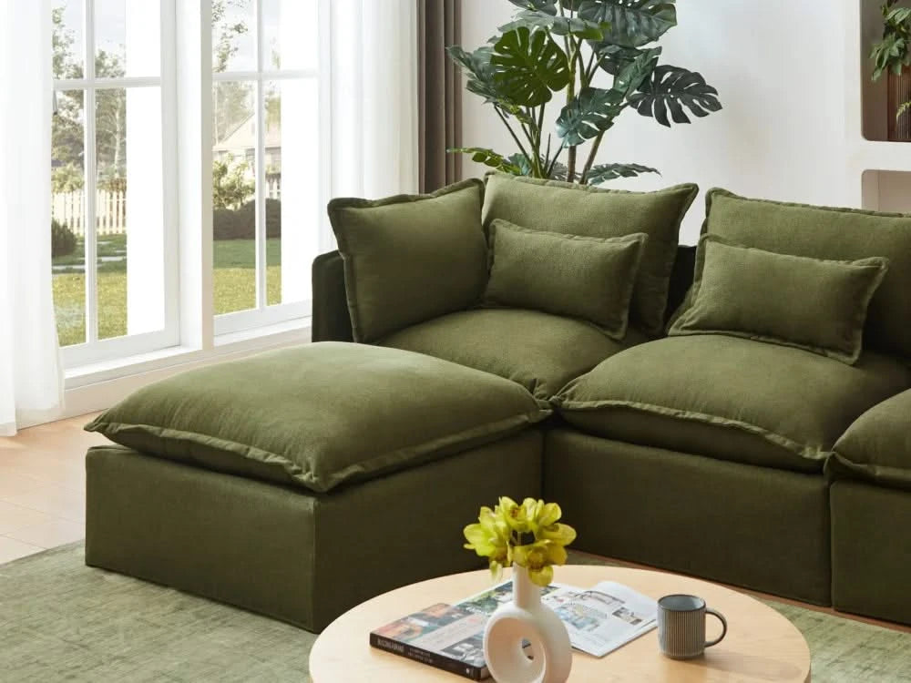 Lifely Modular 3 Seater Bed - Olive Green