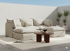 3 Seater / U-Sectional / Linen Beige