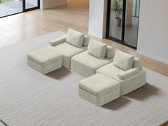 U-Shaped Chaise / 3-Seater U-Shaped Chaise 3.05m / Cream