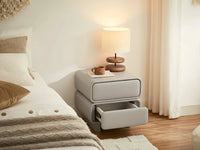 Twix Bedside Table Grey