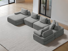 U-Shaped Chaise / 5-Seater U-Shaped Chaise 4.01m / Ash