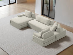 U-Shaped Chaise / 5-Seater U-Shaped Chaise 3.51m / Cream