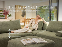 Cushie Modular 4-Seater Corner (2.55m) - Sage