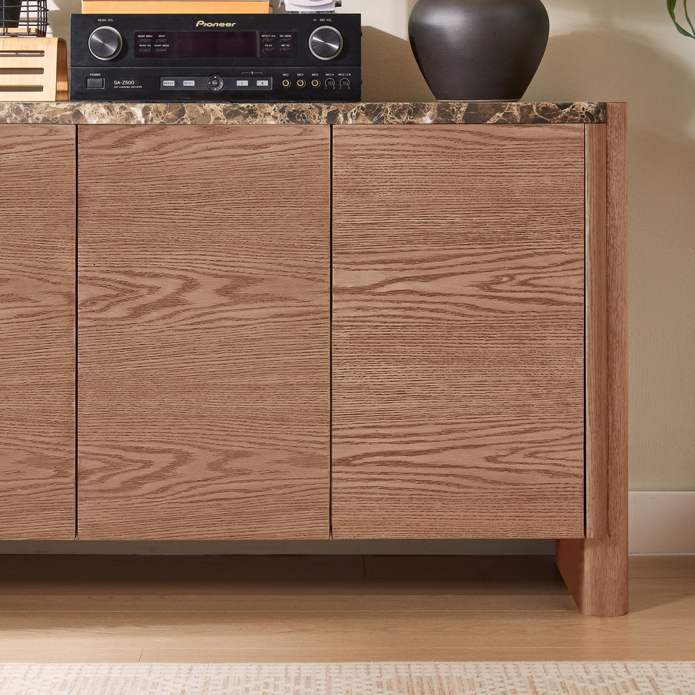 Hank Marble Sideboard - Walnut