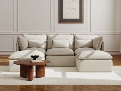 3 Seater / U-Sectional / Linen Beige