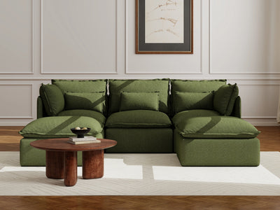 3 Seater / U-Sectional / Olive Green
