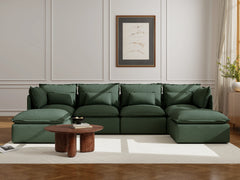 4 Seater / U-Sectional / Dark Green
