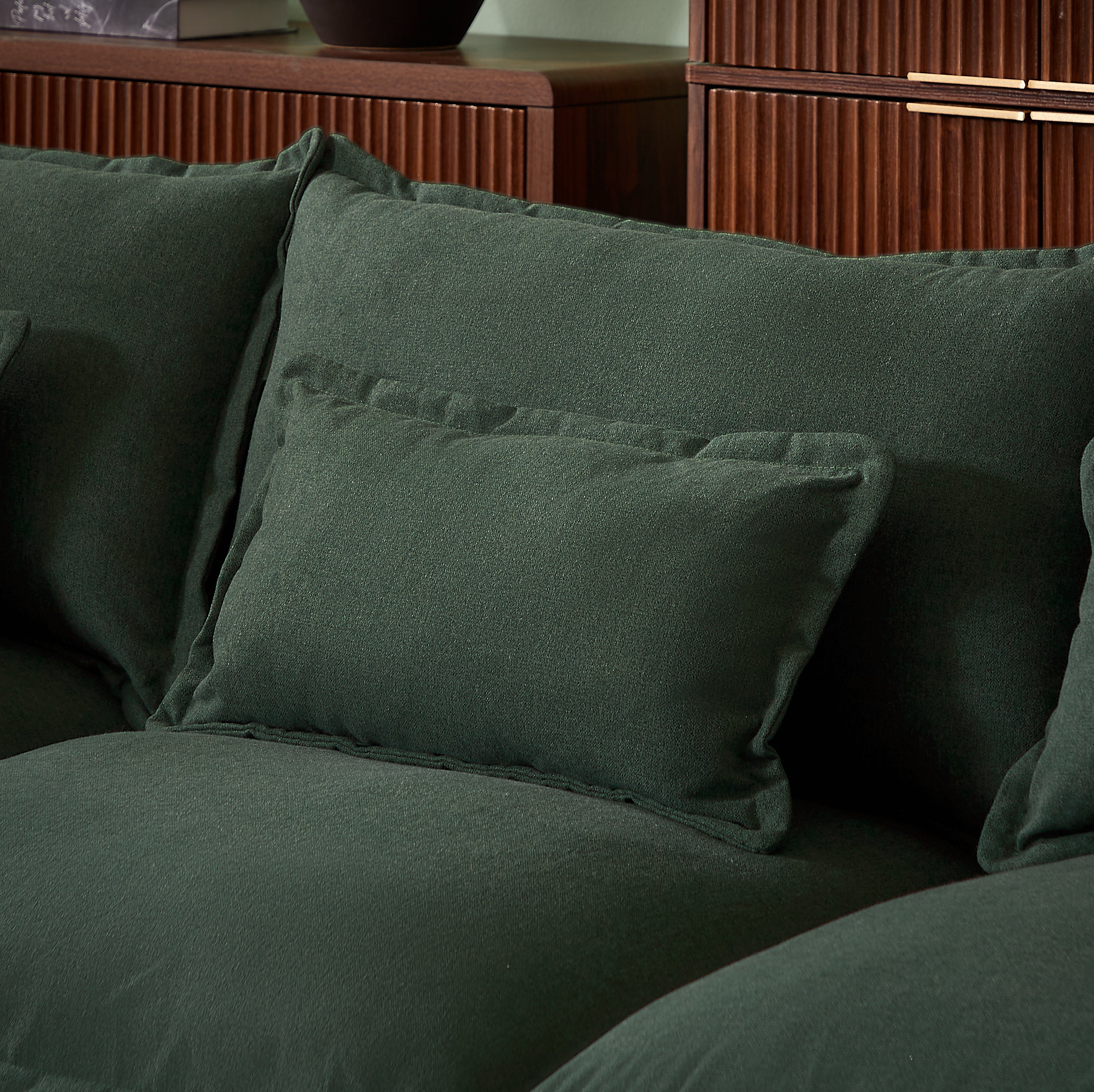 Dark green sofa
