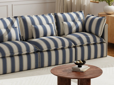 Blue Stripes / Corner Sofa