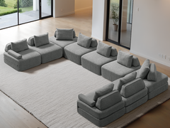 U-Shaped Chaise / 9-Seater U-Shaped Chaise 5.08m / Ash
