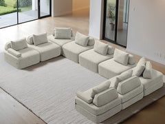 U-Shaped Chaise / 9-Seater U-Shaped Chaise 5.08m / Cream