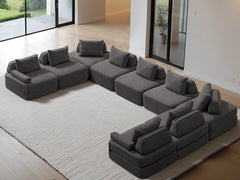 U-Shaped Chaise / 9-Seater U-Shaped Chaise 5.08m / Charcoal