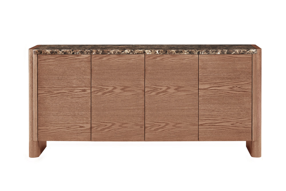 Hank Marble Sideboard - Walnut